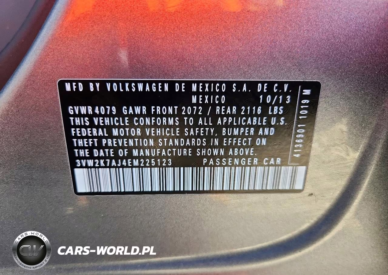 2014 Volkswagen Jetta Base VIN:3VW2K7AJ4EM225123 - 12