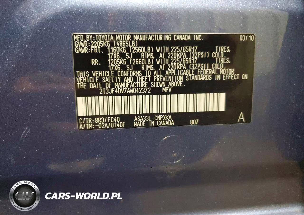 2010 Toyota Rav4 Base VIN:2T3JF4DV7AW042372 - 14