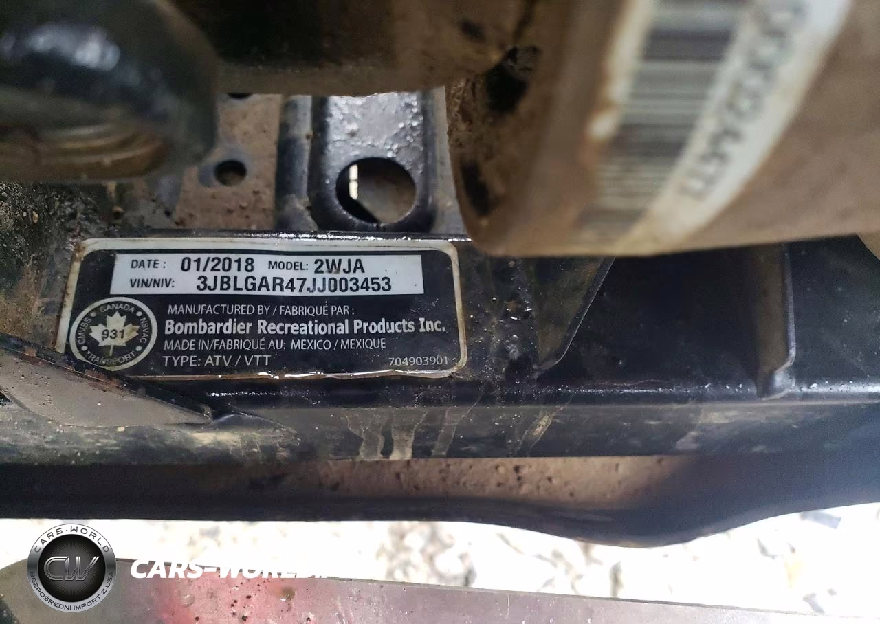 2018 Can-Am Outlander Atv VIN:3JBLGAR47JJ003453 - 10