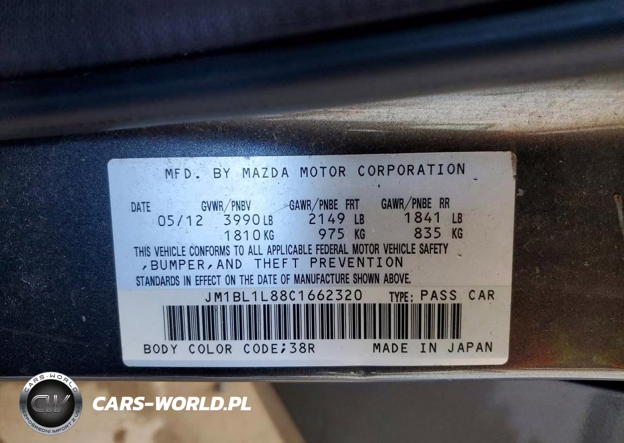2012 Mazda 3 I VIN:JM1BL1L88C1662320 - 12