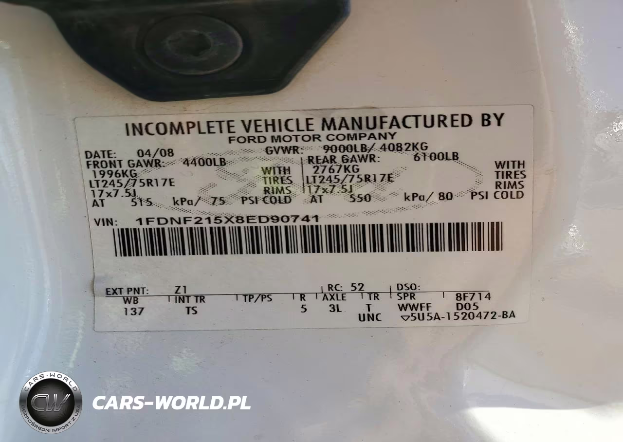 2008 Ford F250 Super Duty VIN:1FDNF215X8ED90741 - 13