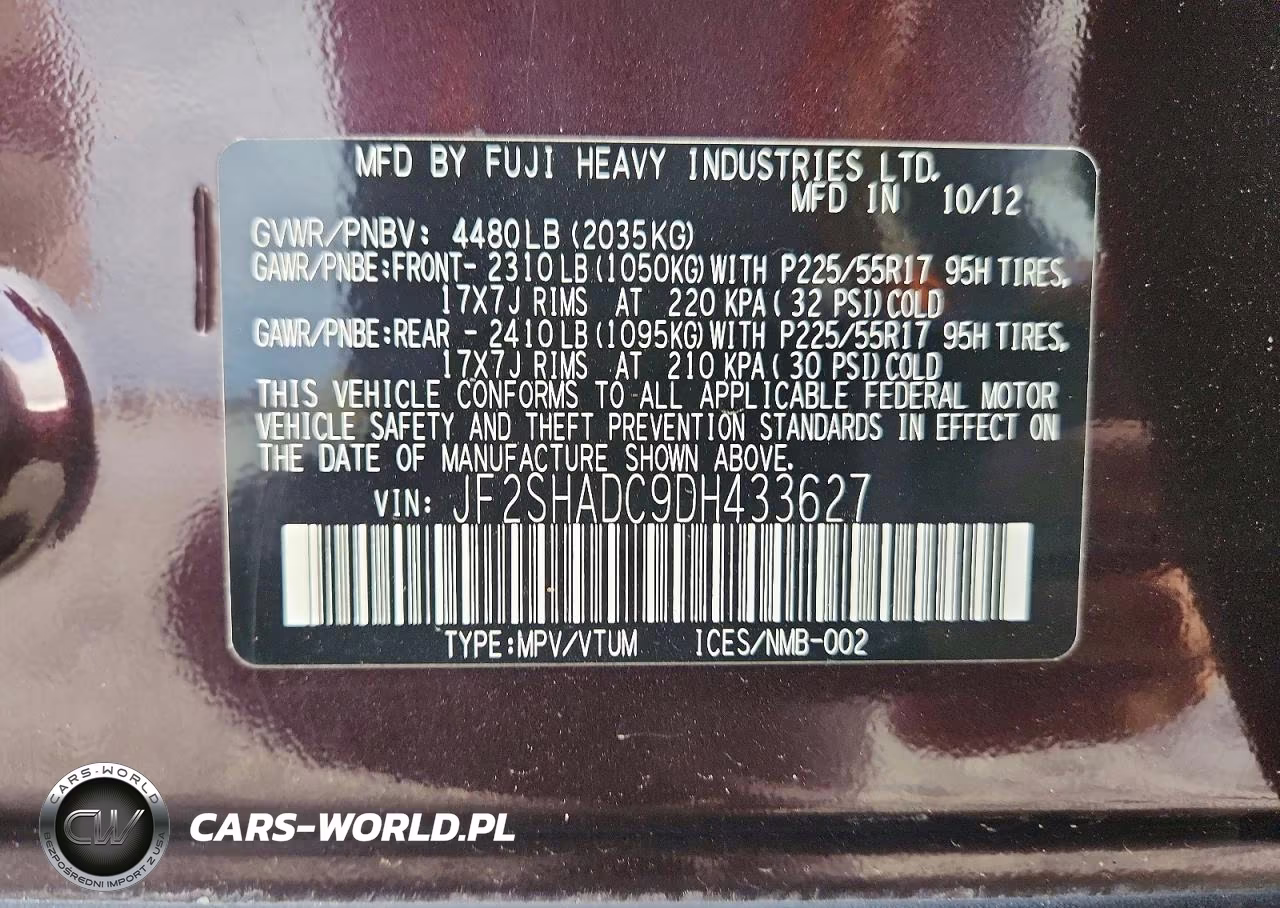 2013 Subaru Forester 2.5X Premium VIN:JF2SHADC9DH433627 - 14