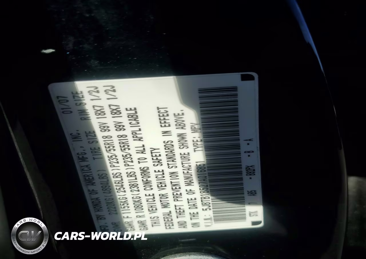 2007 Acura Rdx Technology VIN:5J8TB18527A016851 - 14