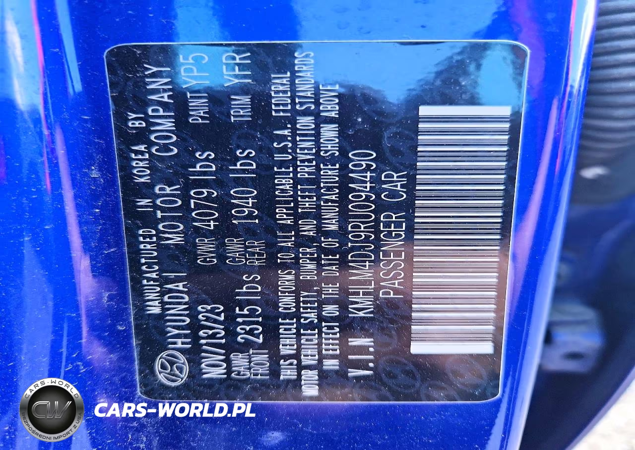 2024 Hyundai Elantra Blue VIN:KMHLM4DJ9RU094490 - 12
