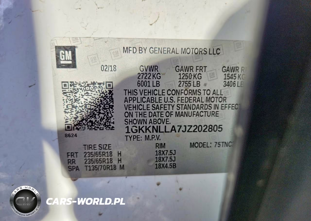 2018 GMC Acadia Sle VIN:1GKKNLLA7JZ202805 - 13