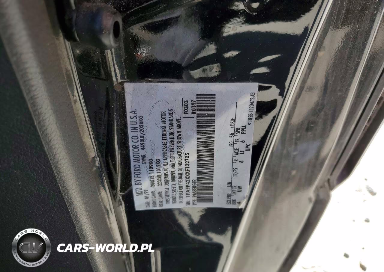 1999 Ford Mustang Gt VIN:1FAFP42XXXF132705 - 12