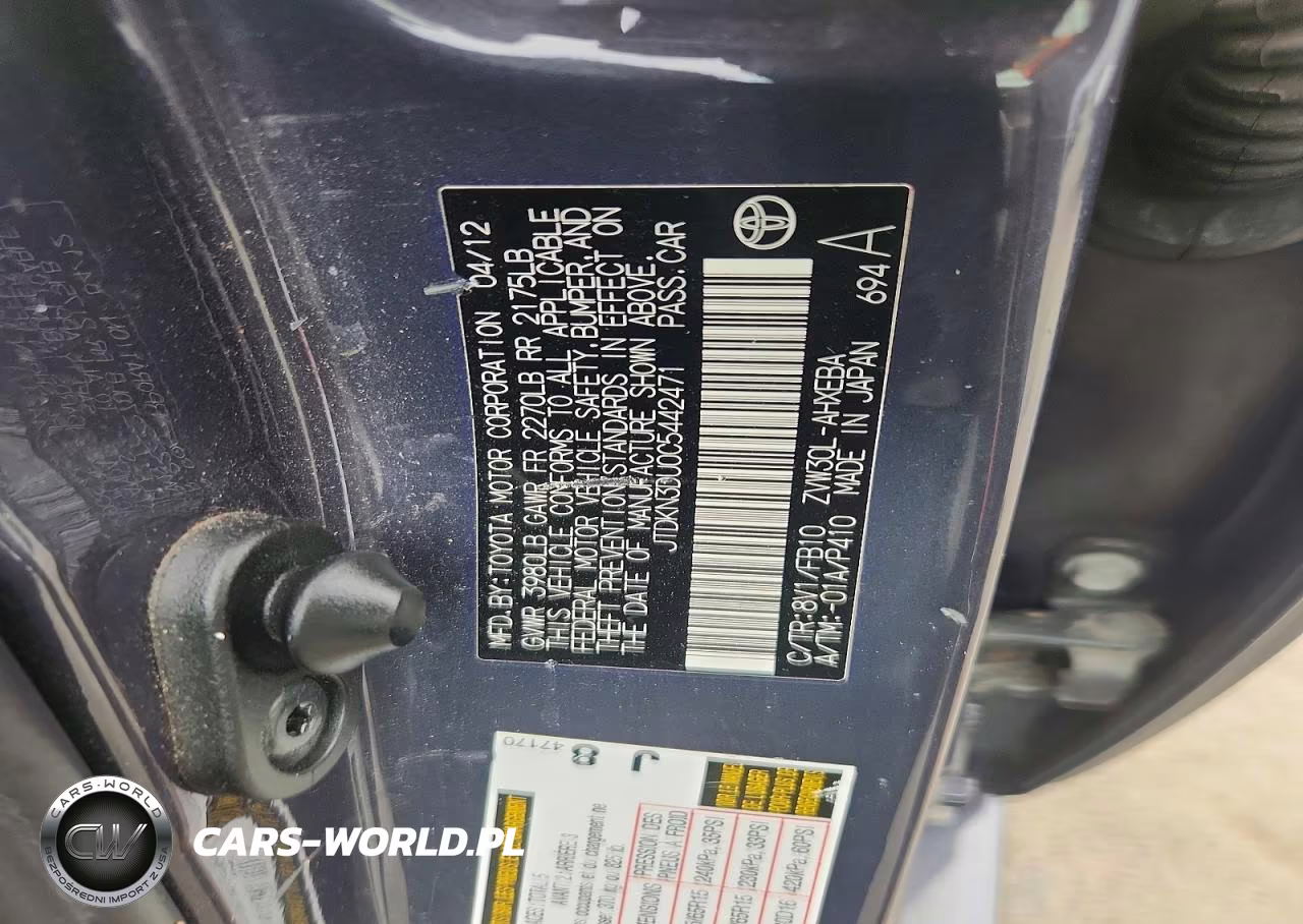 2012 Toyota Prius Two VIN:JTDKN3DU0C5442471 - 13