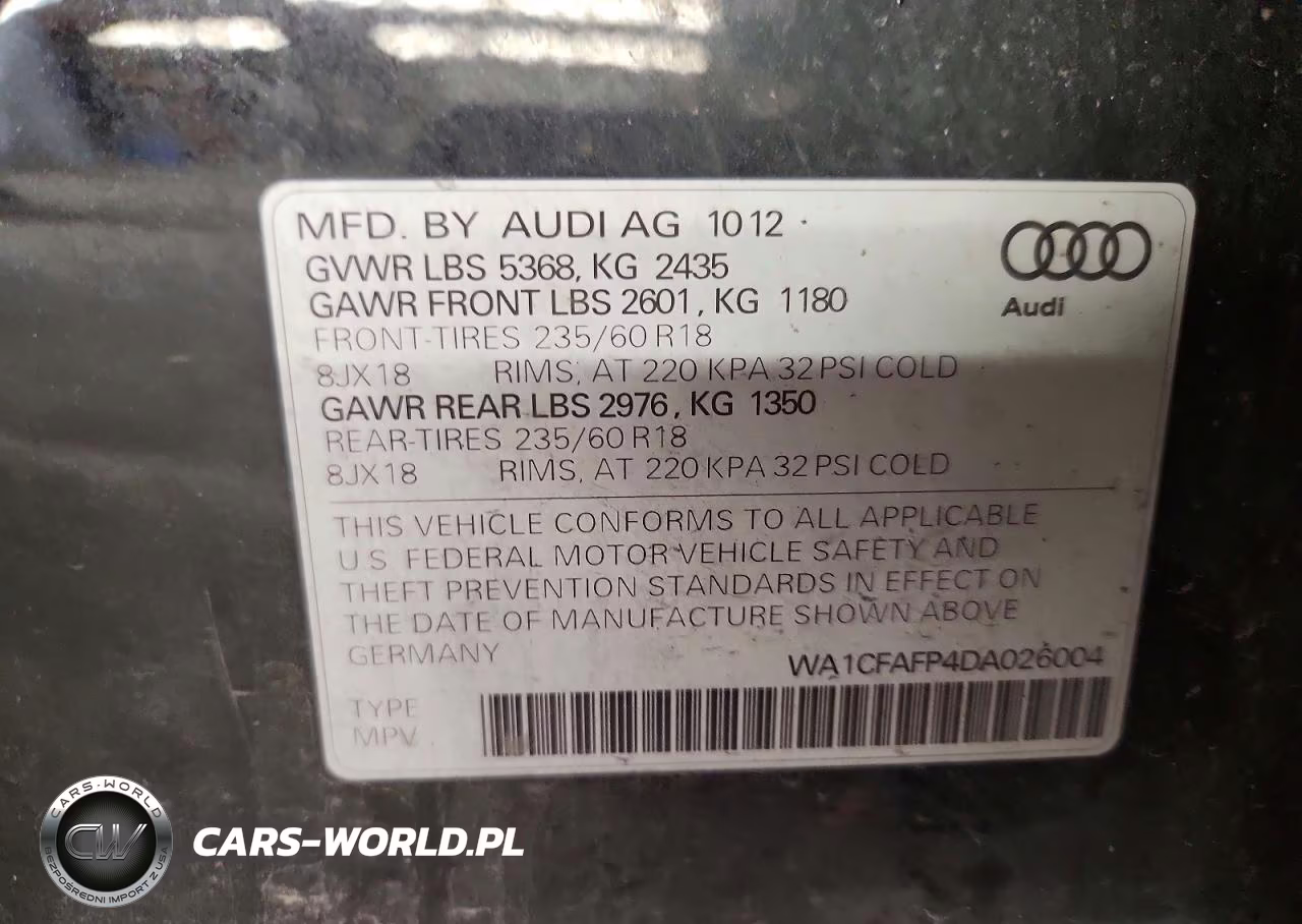 2013 Audi Q5 Premium VIN:WA1CFAFP4DA026004 - 14