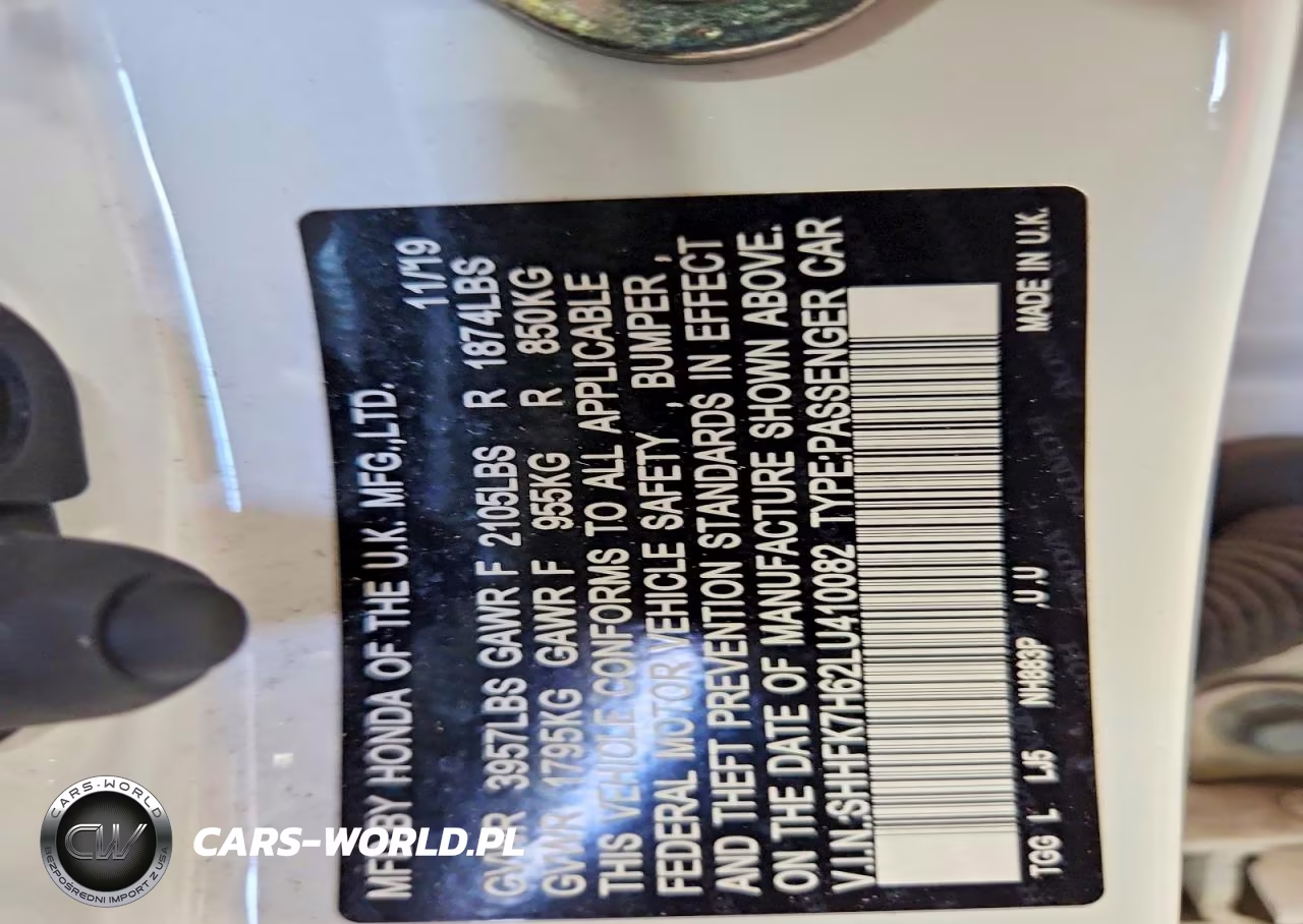 2020 Honda Civic Ex VIN:SHHFK7H62LU410082 - 12