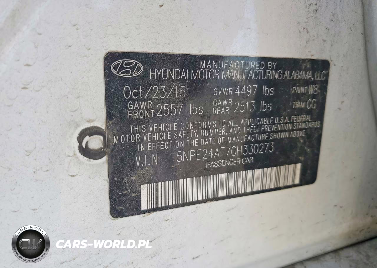 2016 Hyundai Sonata Se VIN:5NPE24AF7GH330273 - 12