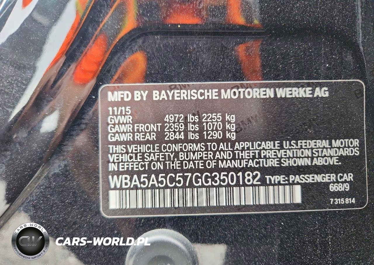 2016 BMW 528 I VIN:WBA5A5C57GG350182 - 12