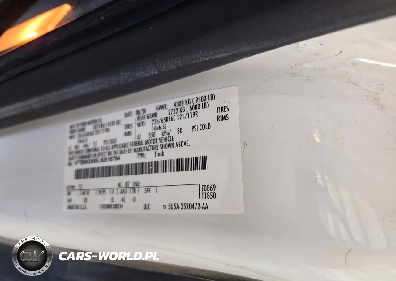 2020 Ford Transit 350 El High Roof Delivery Van VIN:1FTBW3X85LKB18784 - 12