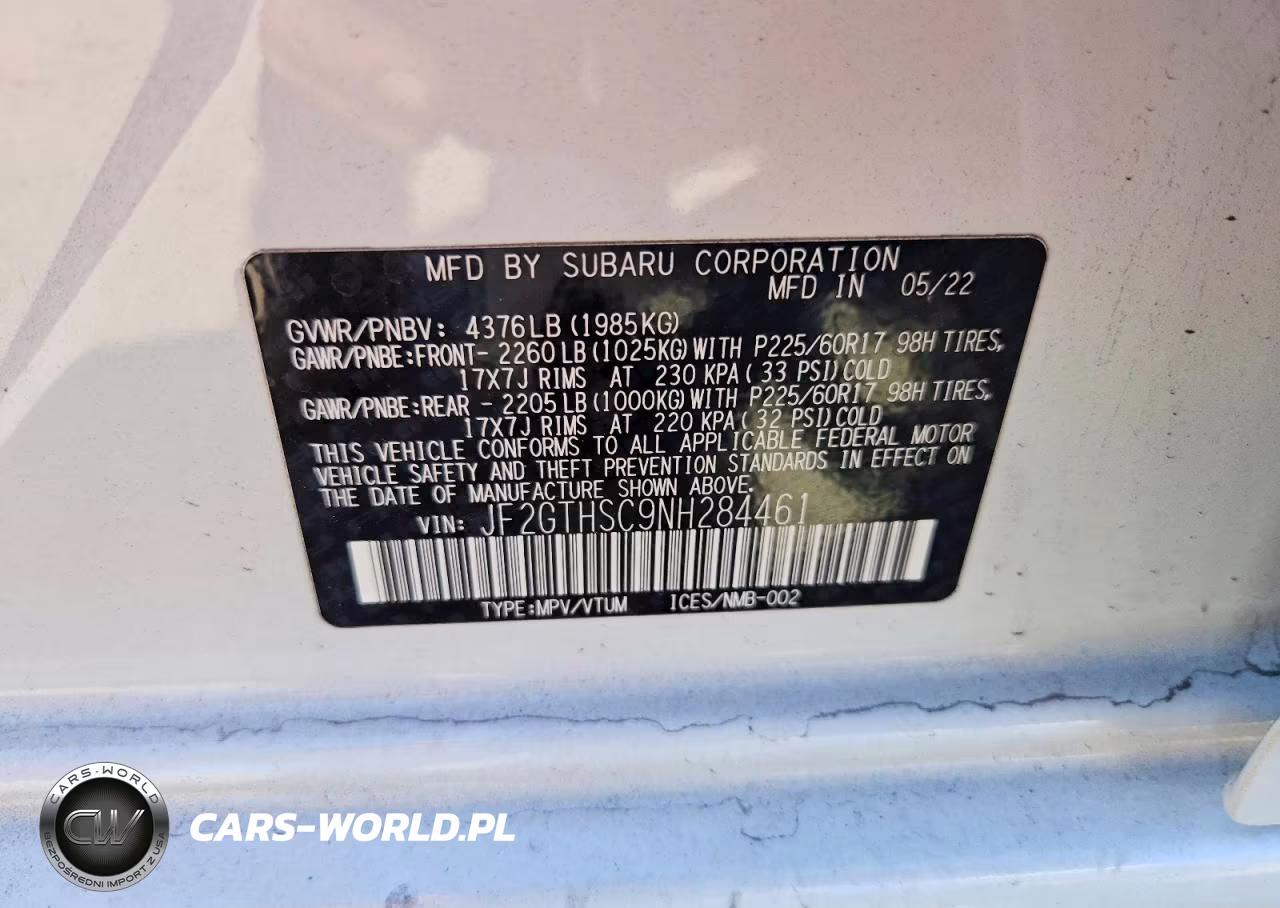2022 Subaru Crosstrek Sport VIN:JF2GTHSC9NH284461 - 14