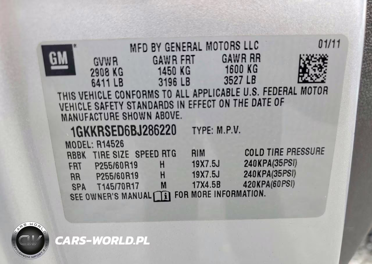 2011 GMC Acadia Slt-2 VIN:1GKKRSED6BJ286220 - 14