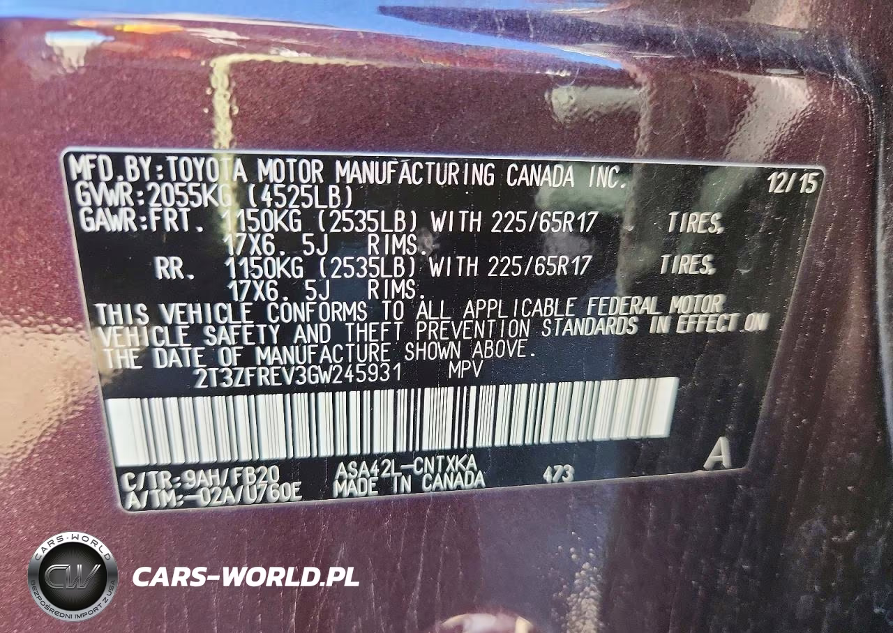 2016 Toyota Rav4 Le VIN:2T3ZFREV3GW245931 - 14