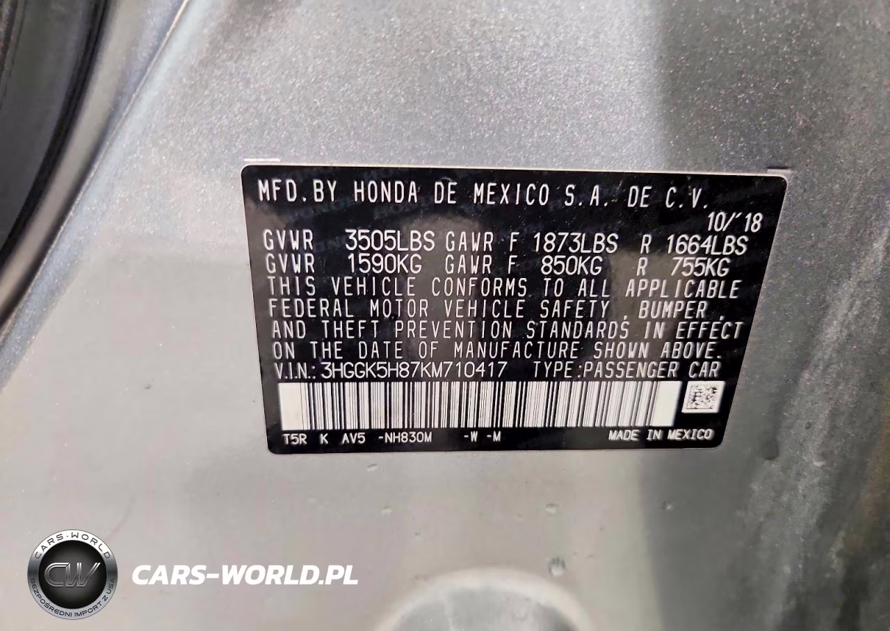 2019 Honda Fit Ex VIN:3HGGK5H87KM710417 - 12