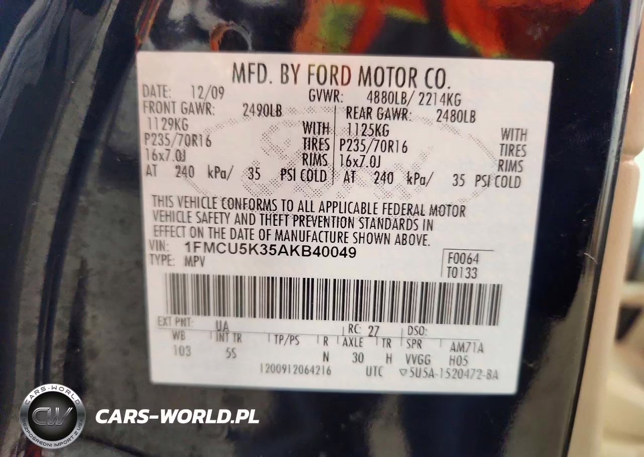 2010 Ford Escape Hybrid VIN:1FMCU5K35AKB40049 - 12