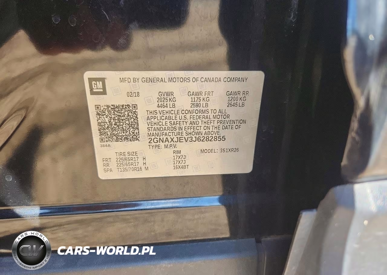 2018 Chevrolet Equinox Lt VIN:2GNAXJEV3J6282855 - 12