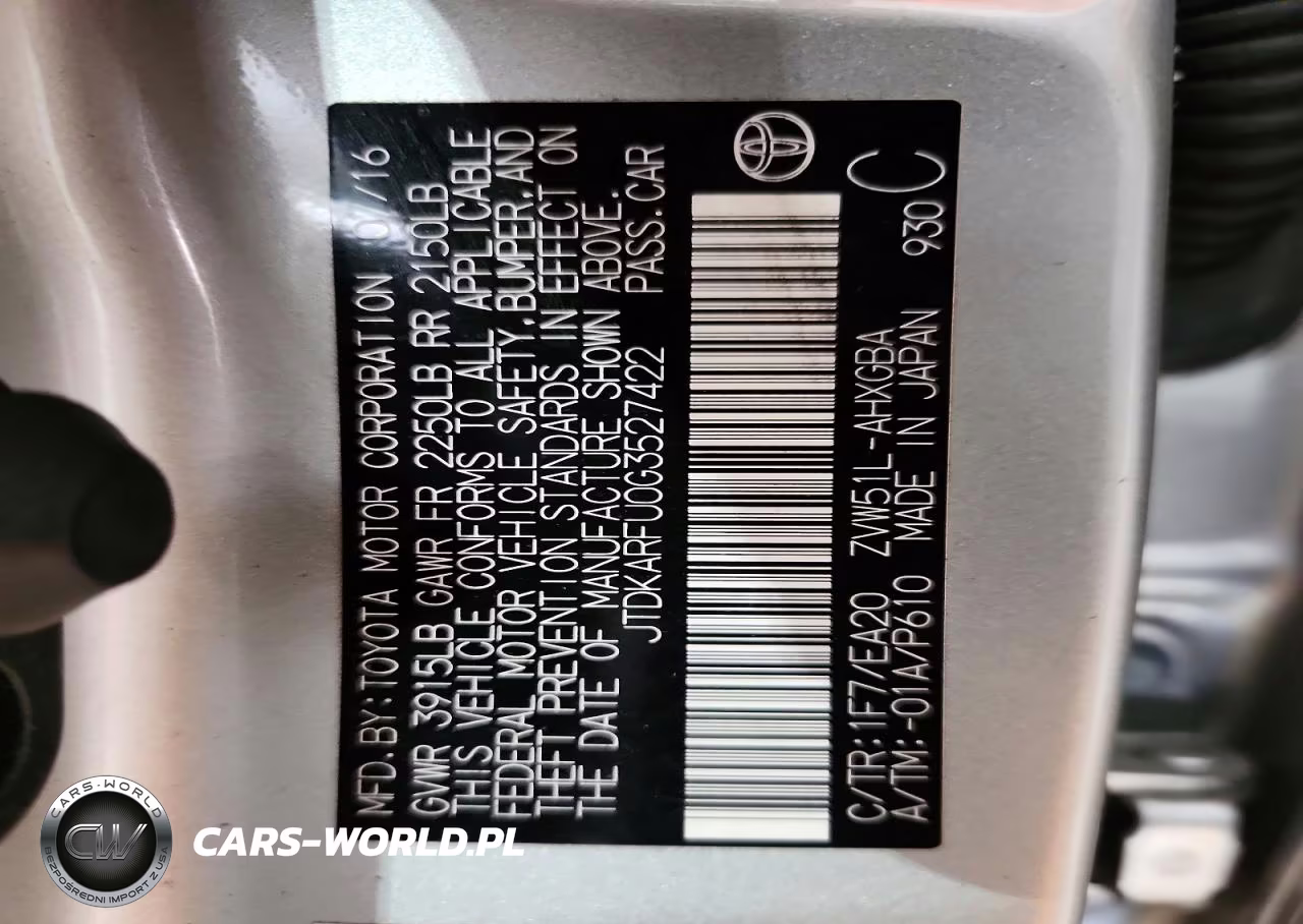 2016 Toyota Prius Four VIN:JTDKARFU0G3527422 - 12