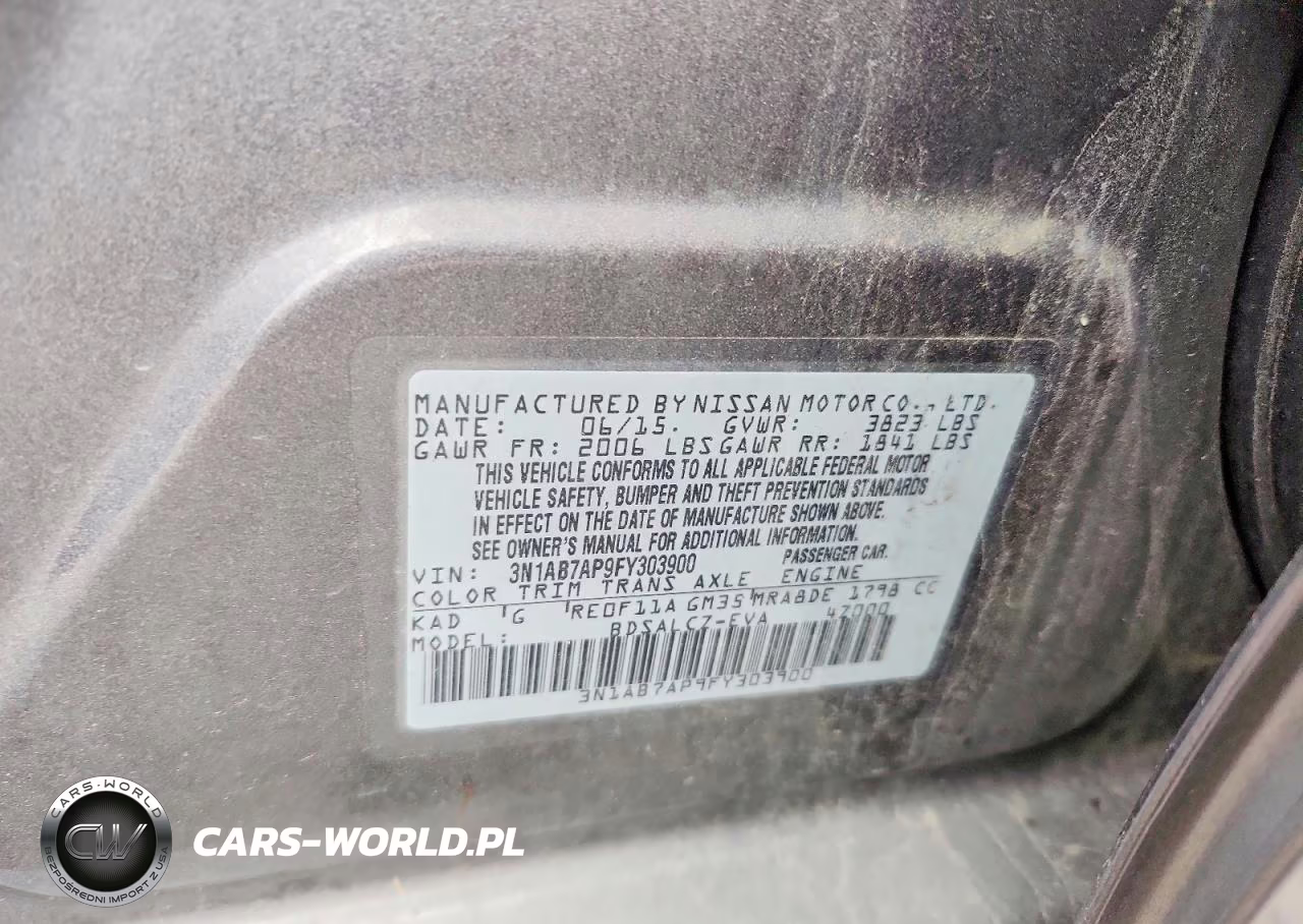 2015 Nissan Sentra S VIN:3N1AB7AP9FY303900 - 12