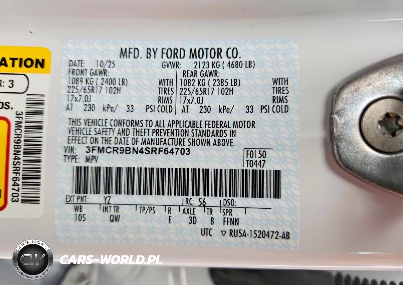 2025 Ford Bronco Sport Big Bend VIN:3FMCR9BN4SRF64703 - 14