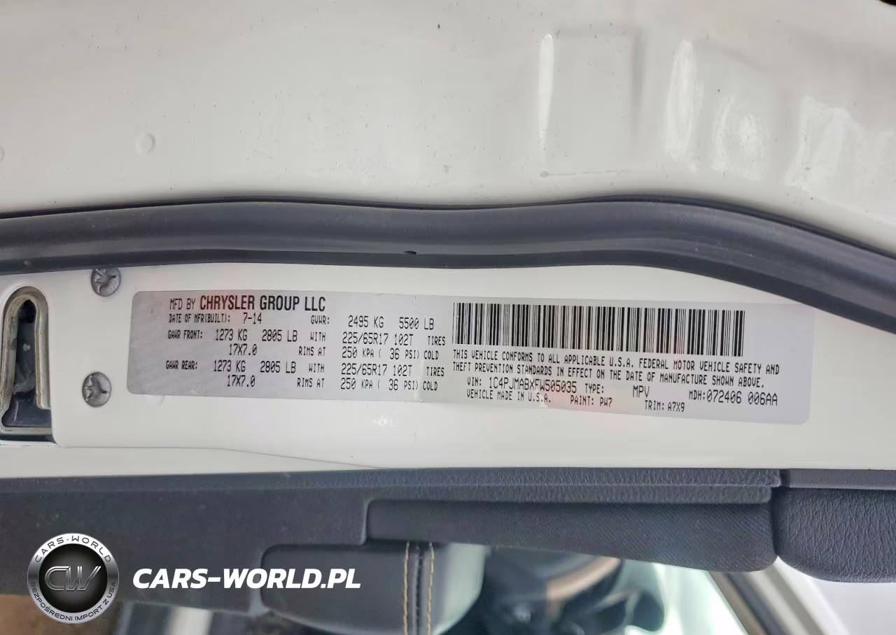 2015 Jeep Cheeroke Sport VIN:1C4PJMABXFW505035 - 13