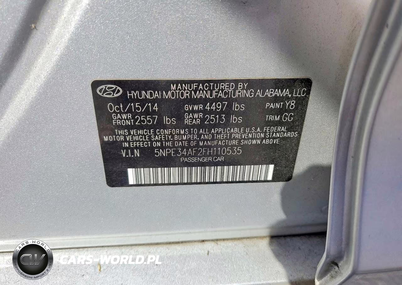2015 Hyundai Sonata Sport VIN:5NPE34AF2FH110535 - 12