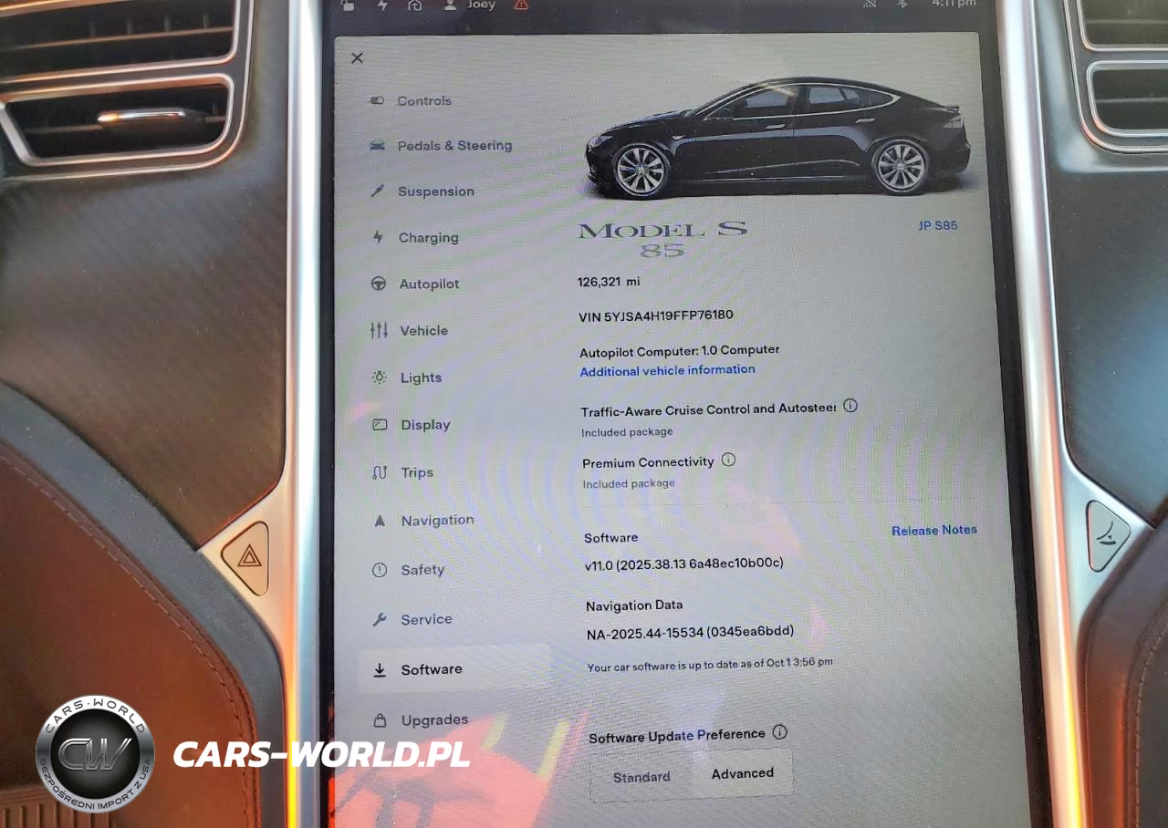 2015 Tesla Model S 85 VIN:5YJSA4H19FFP76180 - 9