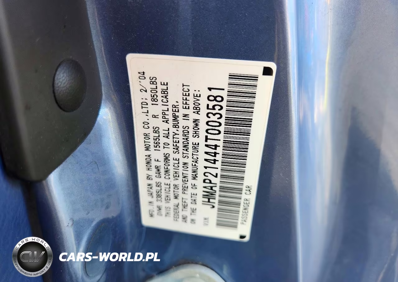 2004 Honda S2000 Cr VIN:JHMAP21444T003581 - 12