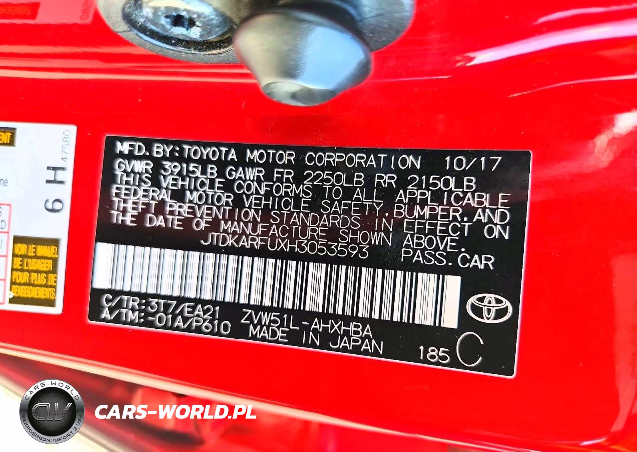 2017 Toyota Prius Four Touring VIN:JTDKARFUXH3053593 - 12