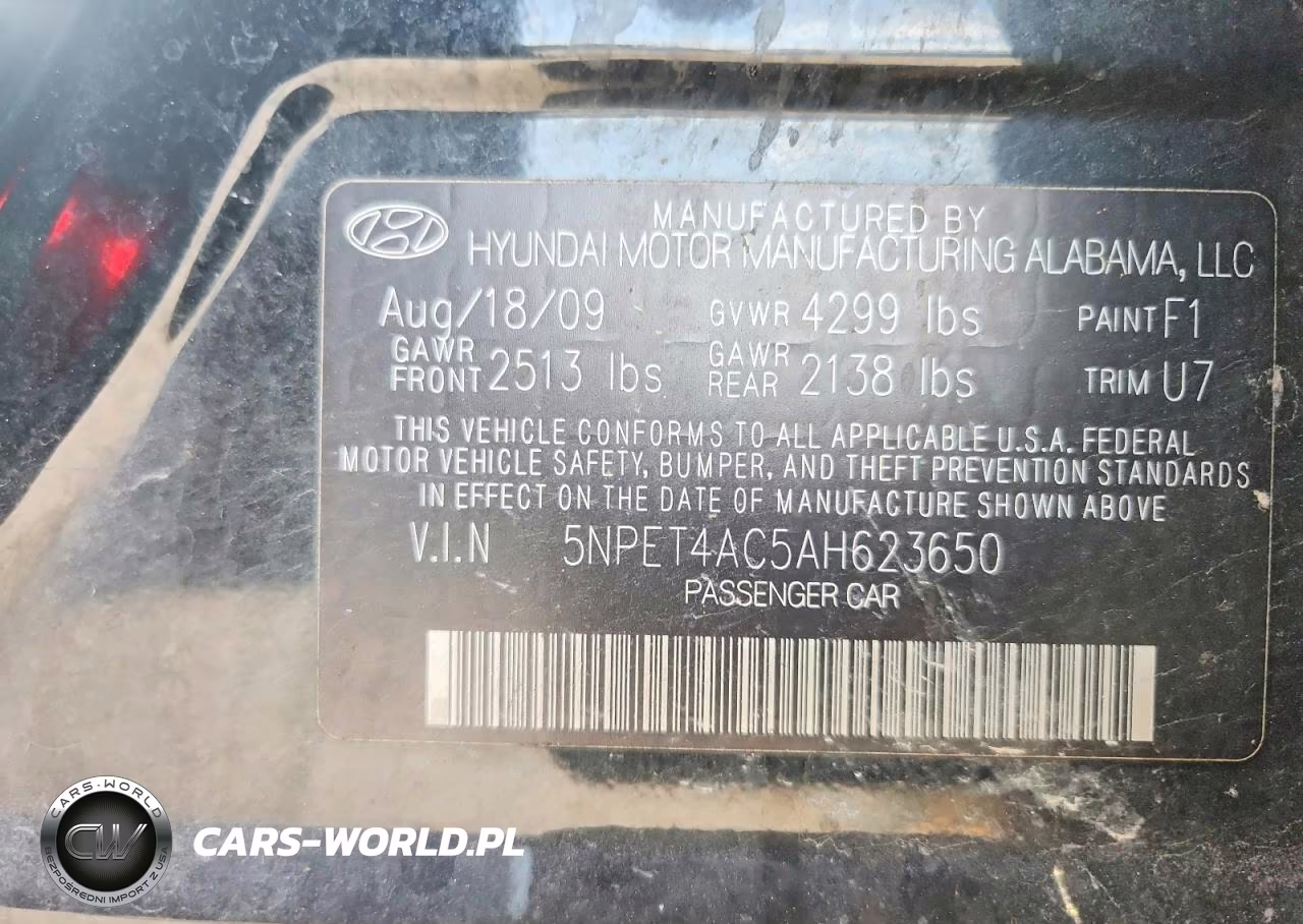 2010 Hyundai Sonata Gls VIN:5NPET4AC5AH623650 - 12