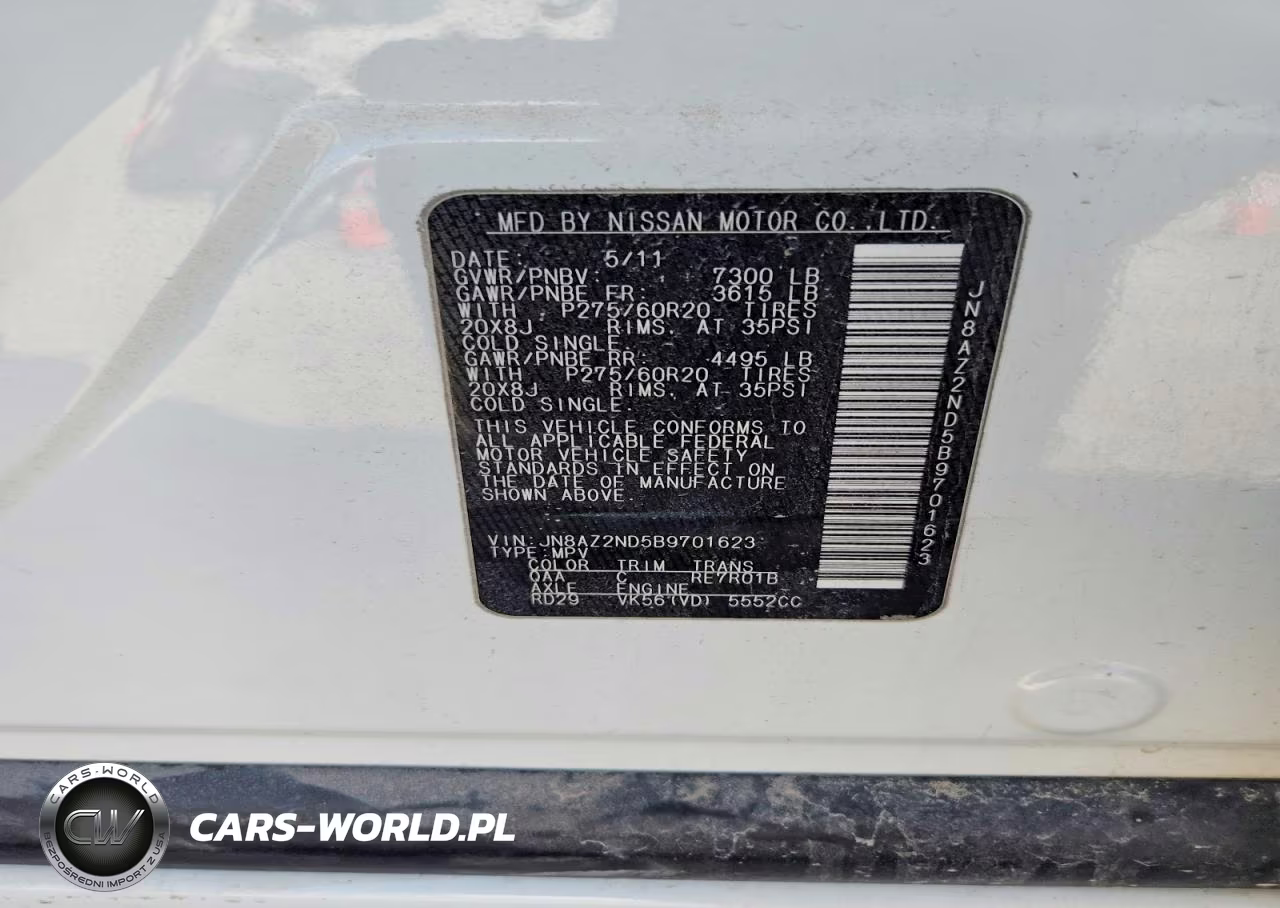 2011 Infiniti Qx56 VIN:JN8AZ2ND5B9701623 - 13