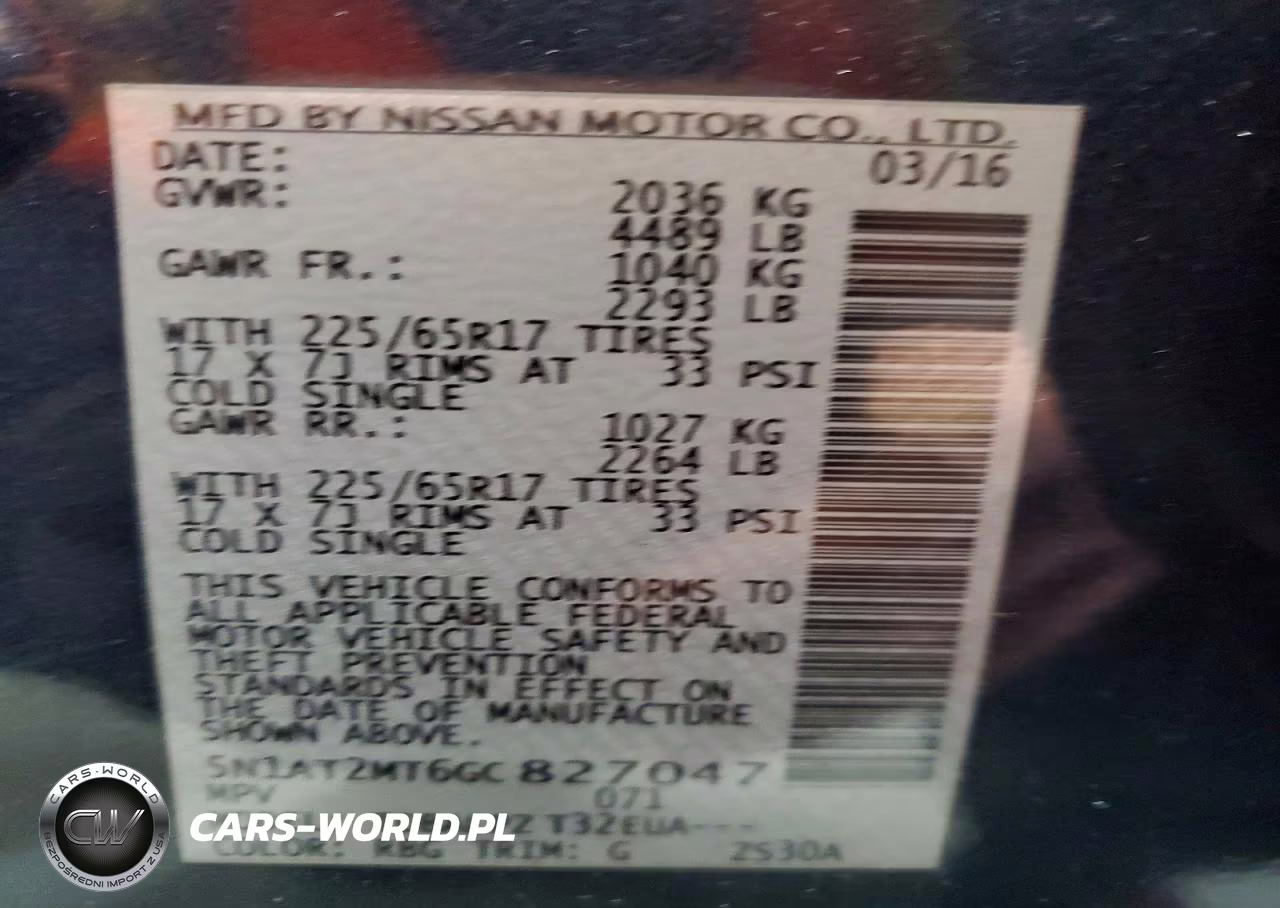 2016 Nissan Rogue S VIN:5N1AT2MT6GC827047 - 13
