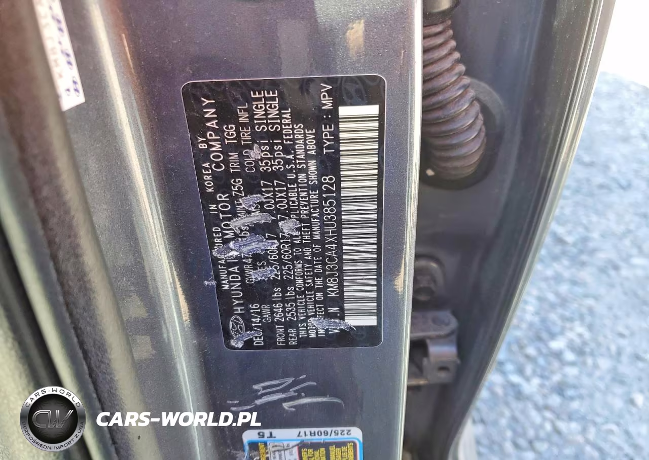 2017 Hyundai Tucson Se VIN:KM8J3CA4XHU385128 - 14