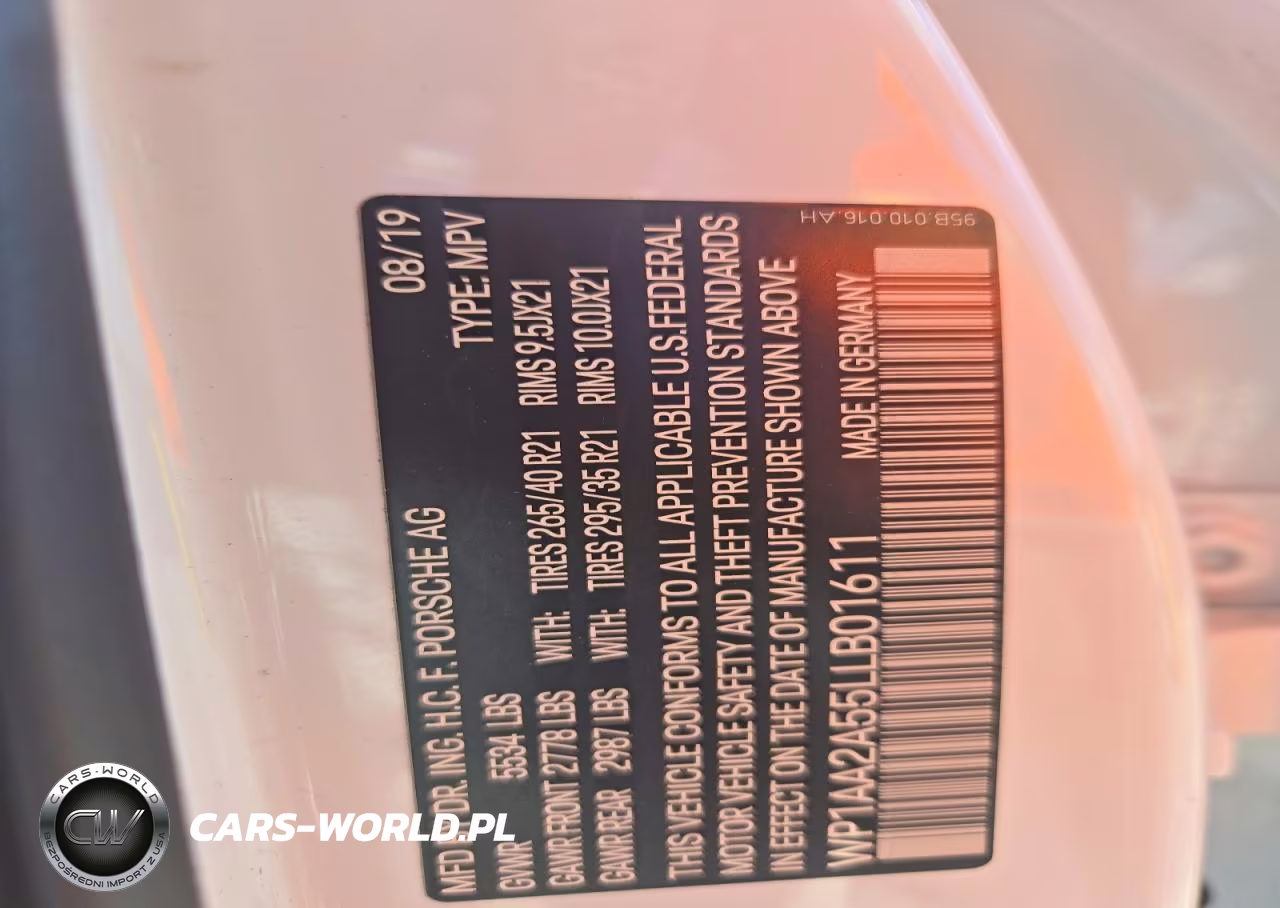 2020 Porsche Macan VIN:WP1AA2A55LLB01611 - 13
