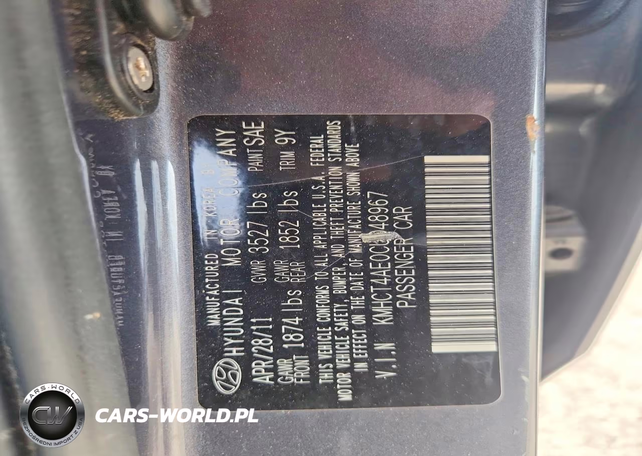 2012 Hyundai Accent Gls VIN:KMHCT4AE0CU048967 - 12