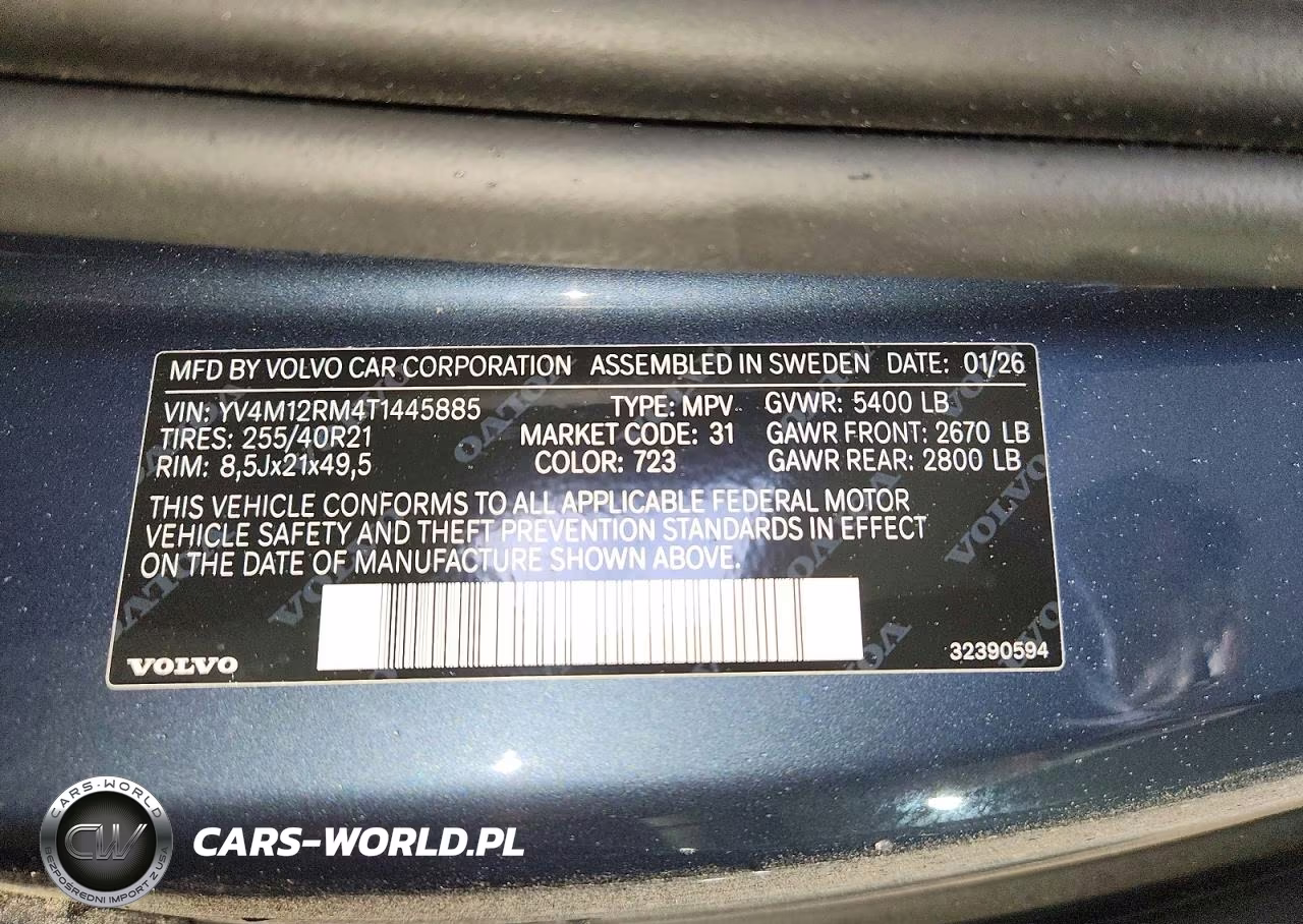 2026 Volvo Xc60 Ultra VIN:YV4M12RM4T1445885 - 13
