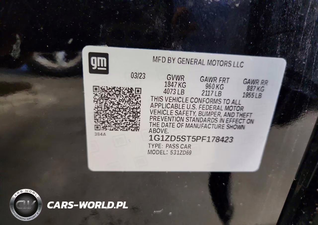 2023 Chevrolet Malibu Lt VIN:1G1ZD5ST5PF178423 - 12
