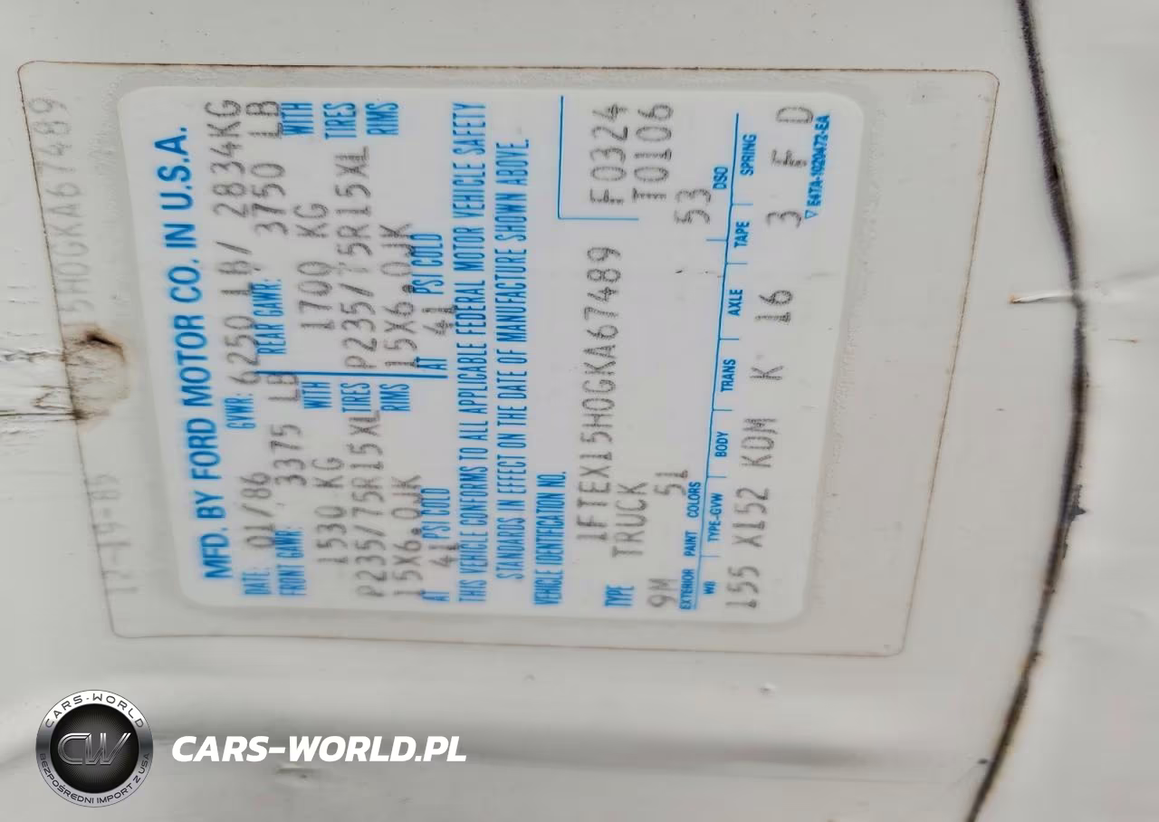 1986 Ford F150 Lariat VIN:1FTEX15H0GKA67489 - 12