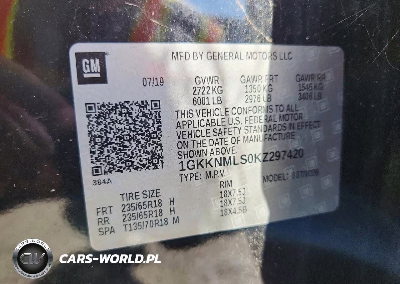 2019 GMC ACADIA SLT-1 VIN:1GKKNMLS0KZ297420 - 13