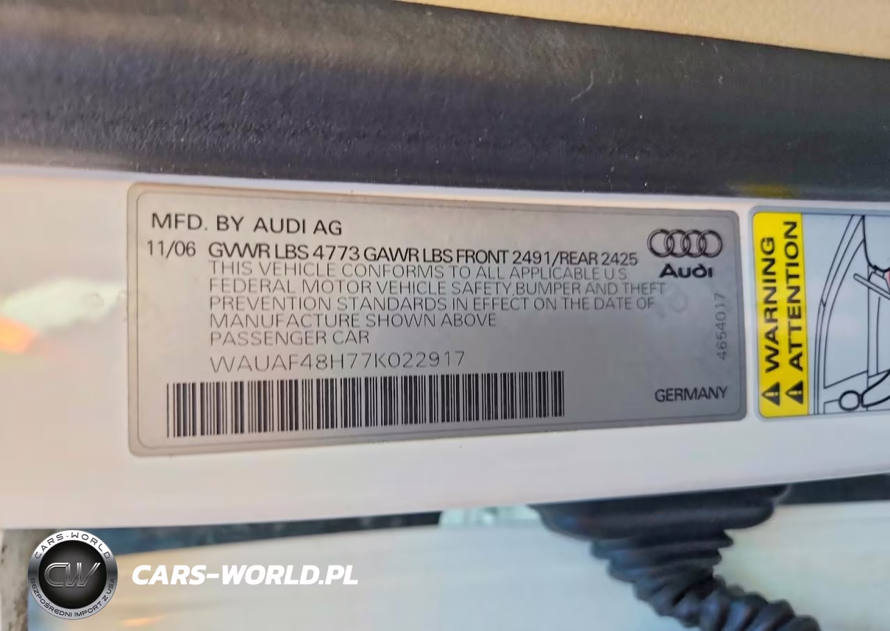 2007 Audi A4 2.0T Cabriolet VIN:WAUAF48H77K022917 - 12