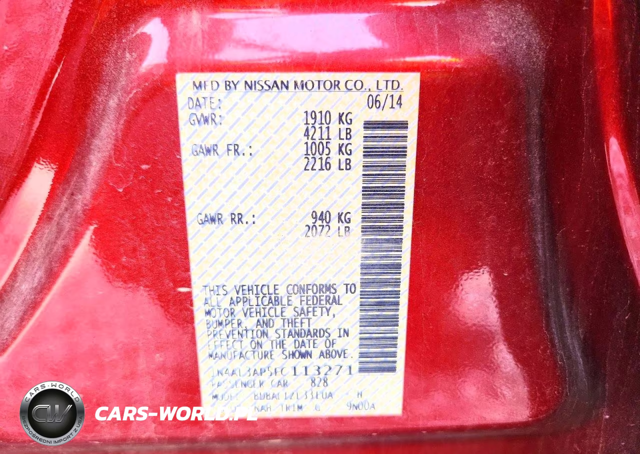 2015 Nissan Altima 2.5 Sv VIN:1N4AL3AP5FC113271 - 12