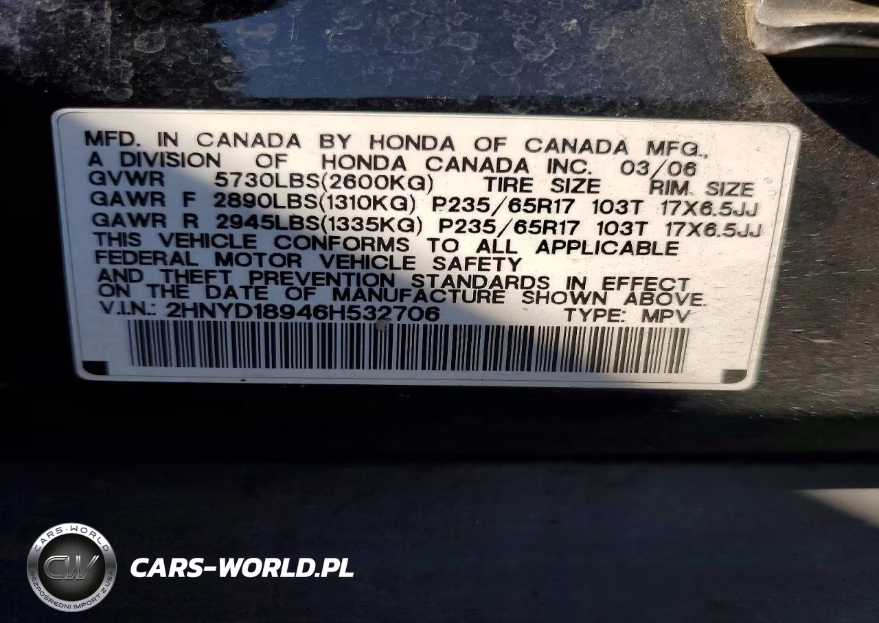 2006 Acura Mdx Touring VIN:2HNYD18946H532706 - 13
