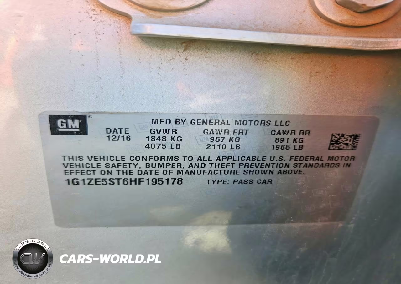 2017 Chevrolet Malibu Lt VIN:1G1ZE5ST6HF195178 - 12