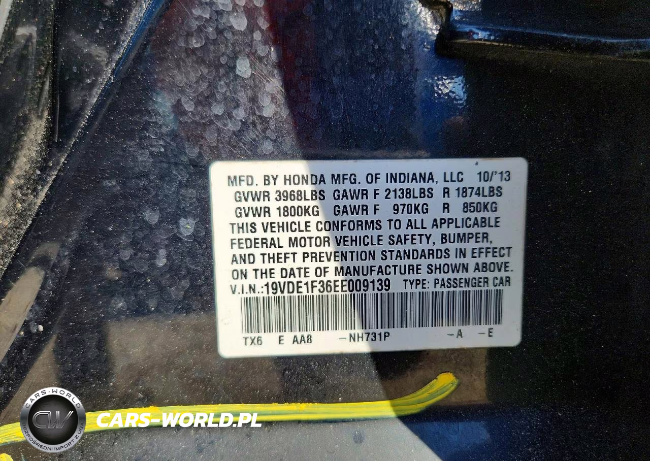 2014 Acura Ilx 20 VIN:19VDE1F36EE009139 - 13