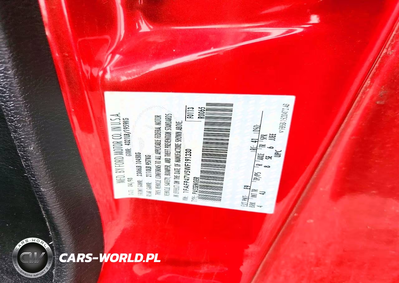 1998 Ford Mustang Cobra VIN:1FAFP47V5WF191330 - 12