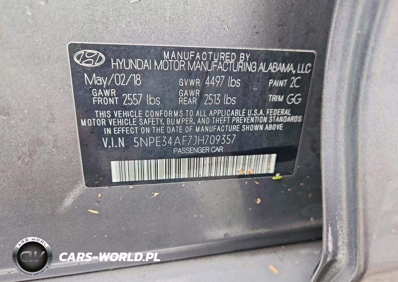 2018 Hyundai Sonata Sel+ VIN:5NPE34AF7JH709357 - 13