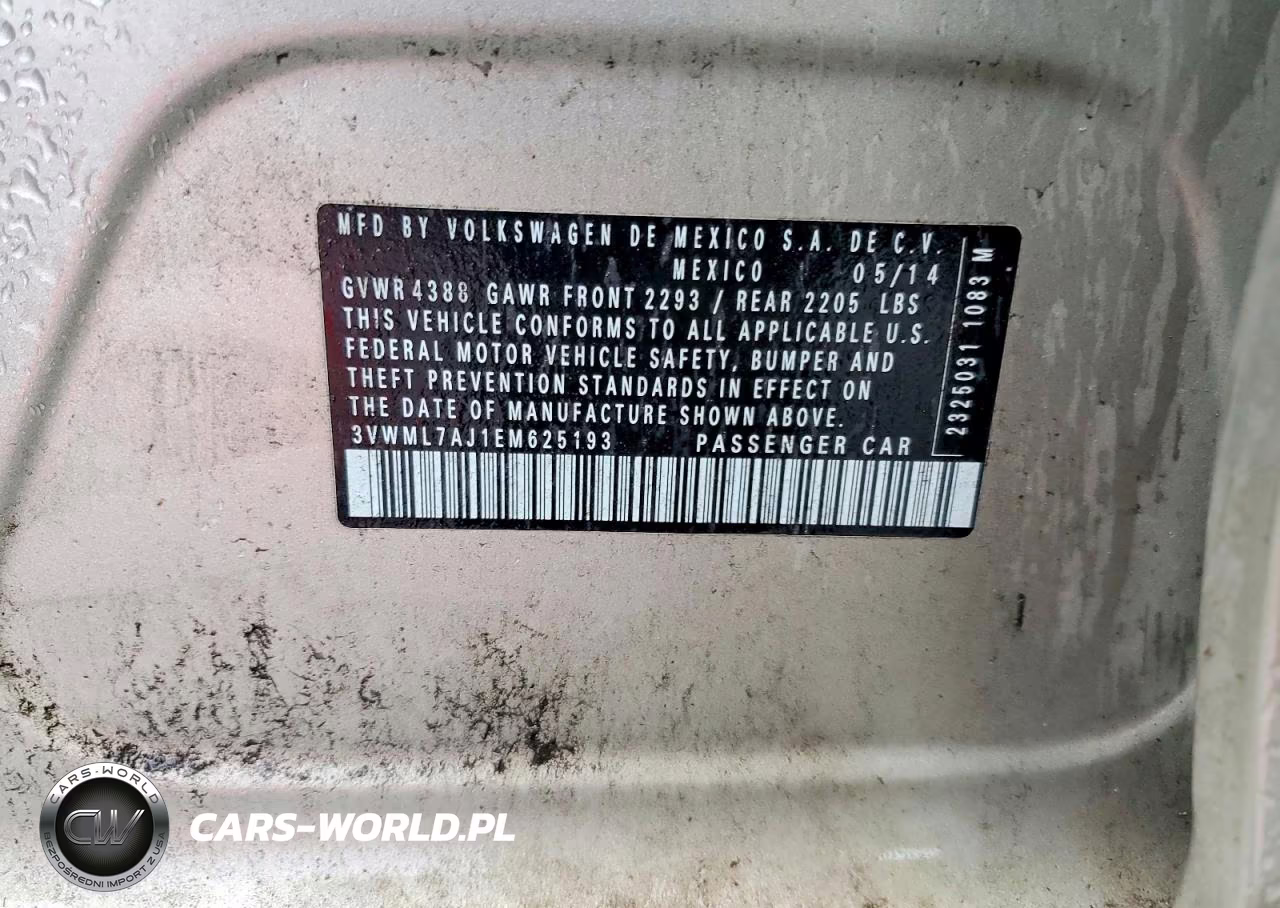 2014 Volkswagen Jetta Tdi VIN:3VWML7AJ1EM625193 - 13