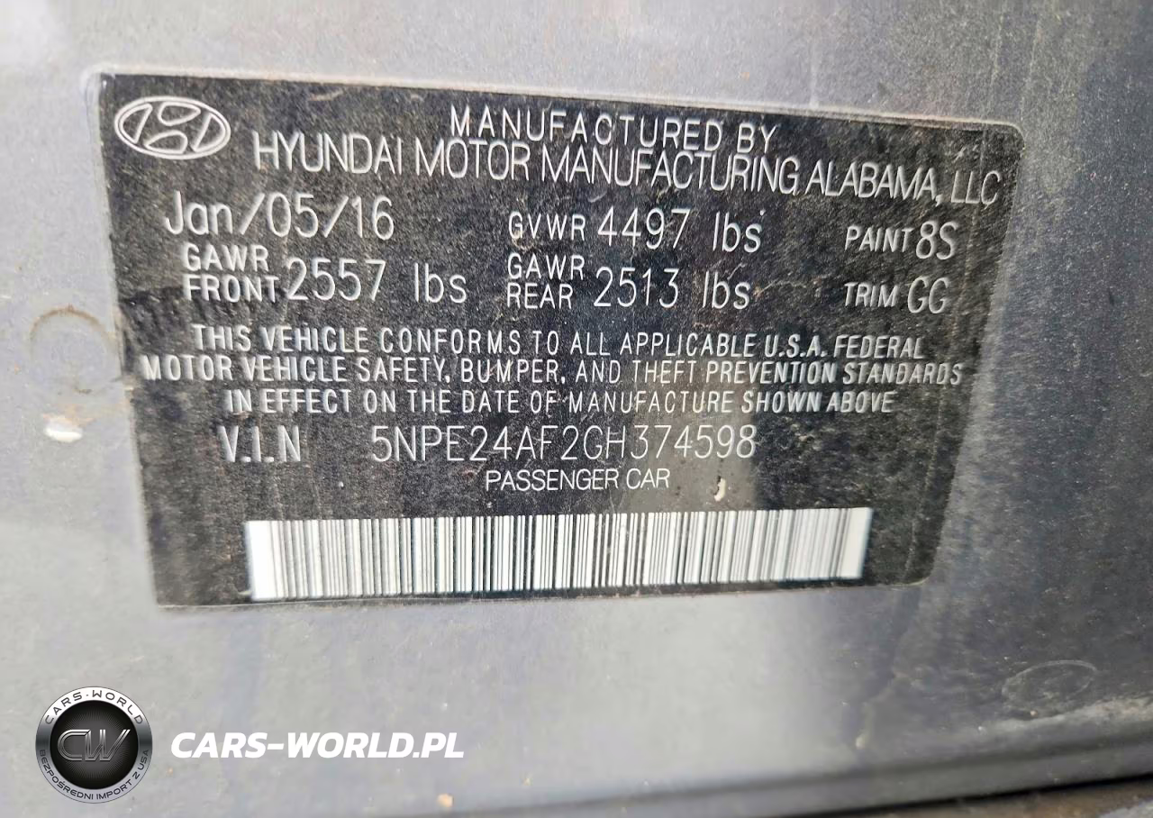 2016 Hyundai Sonata Se VIN:5NPE24AF2GH374598 - 13