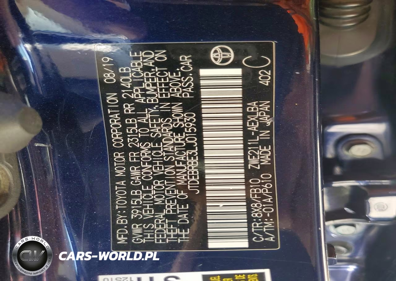 2020 Toyota Corolla Hybrid Le VIN:JTDEBRBE3LJ015930 - 13